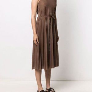NEW Vince Women's High Neck Pleated Dress LARGE